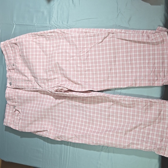 Gloria Vanderbilt Amanda Pink Checkered Womens 16 Capri Pants - Picture 1 of 8